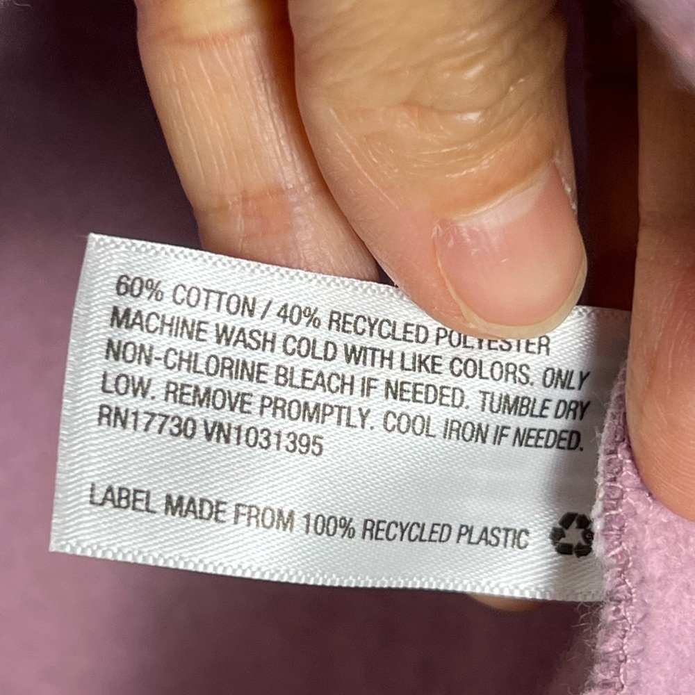 🛍️Wild Fable Women Lavender/Pink Graphic Hoody Fleece Cropped Casual Boxy Small - Picture 7 of 8